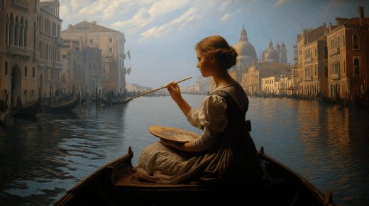 Woman Painting puzzle preview